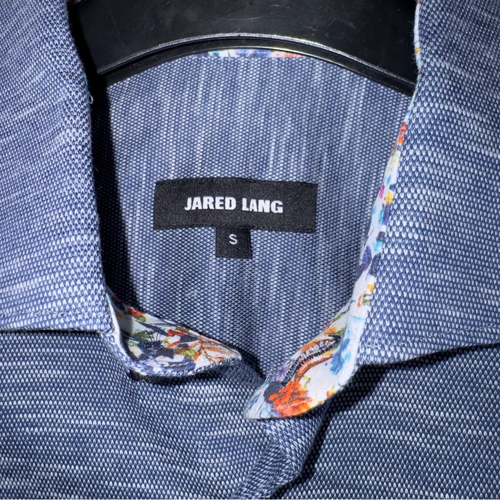 Jared Lang Men's Blue‎ Long Sleeve Button-Up Shirt Size Small - Picture 5 of 11